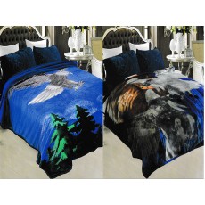 2 Ply Blanket - Black - Eagle